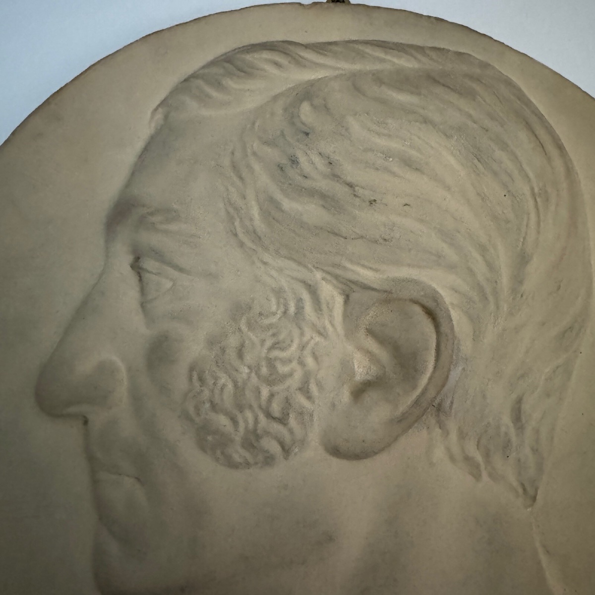 Charles Filleul Studio Plaster Cast Of A Man With Sideburns-photo-3