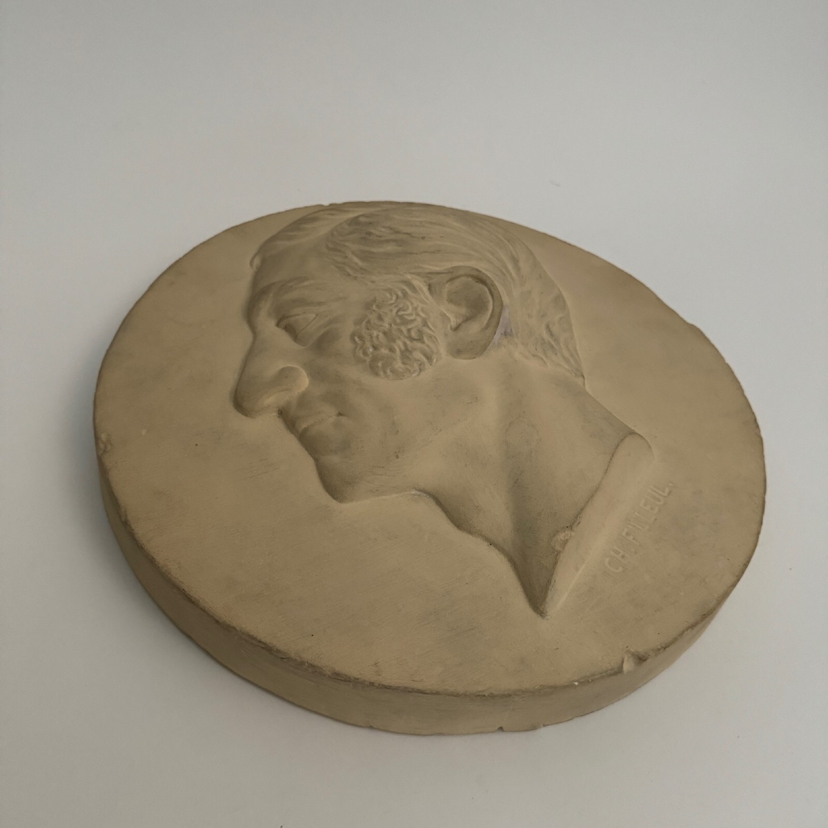 Charles Filleul Studio Plaster Cast Of A Man With Sideburns-photo-1