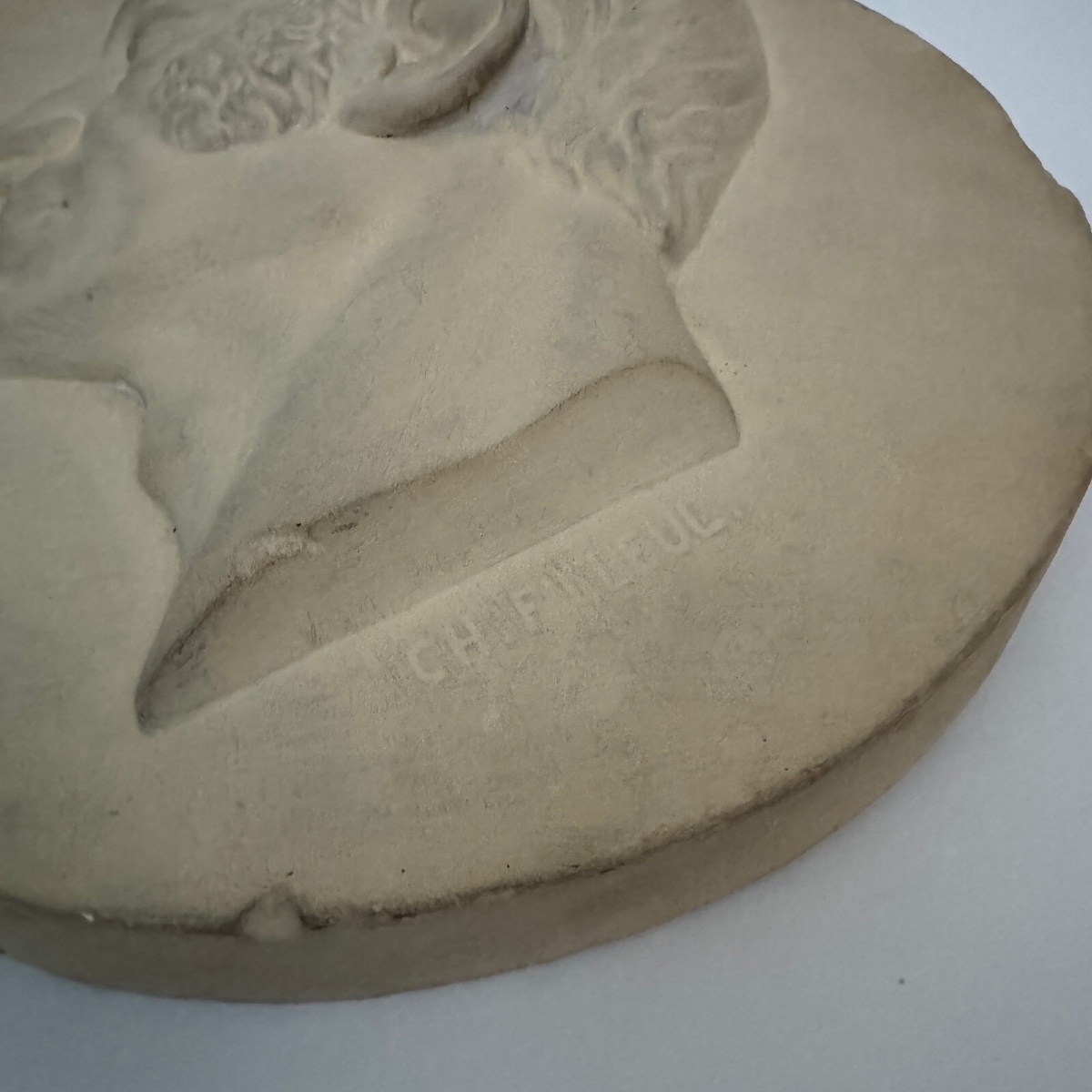 Charles Filleul Studio Plaster Cast Of A Man With Sideburns-photo-2