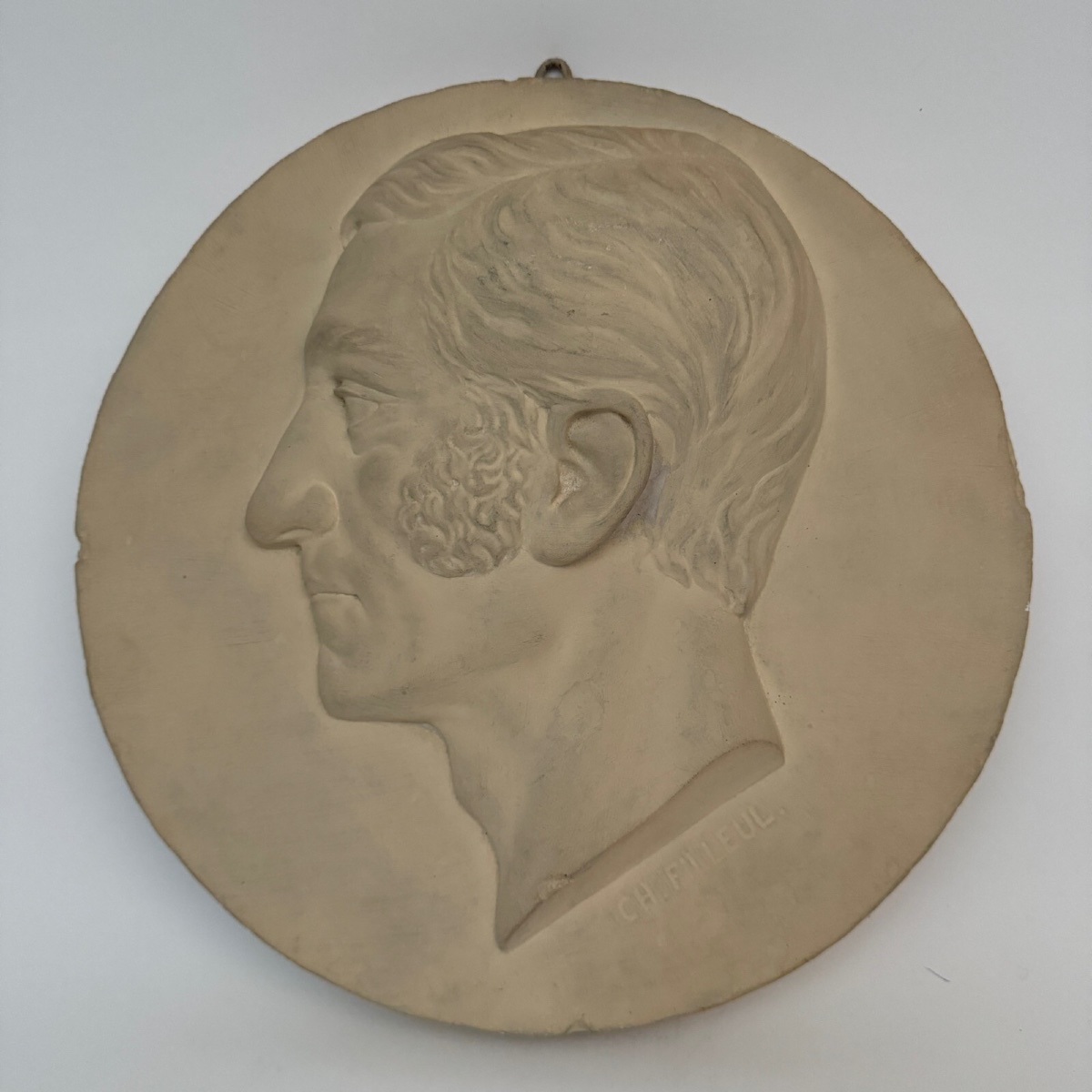 Charles Filleul Studio Plaster Cast Of A Man With Sideburns