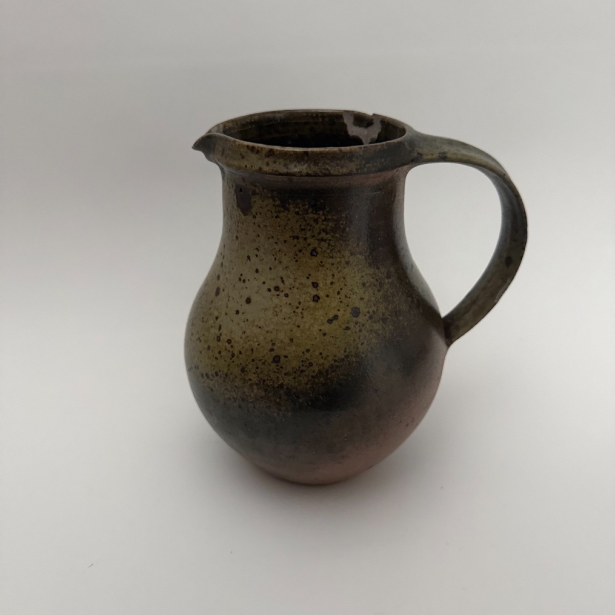 Stoneware Pitcher Signed By Robert Deblander-photo-2
