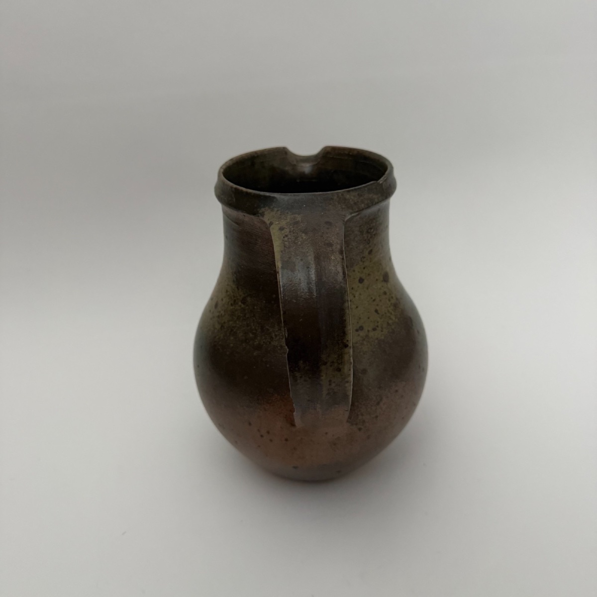 Stoneware Pitcher Signed By Robert Deblander-photo-3