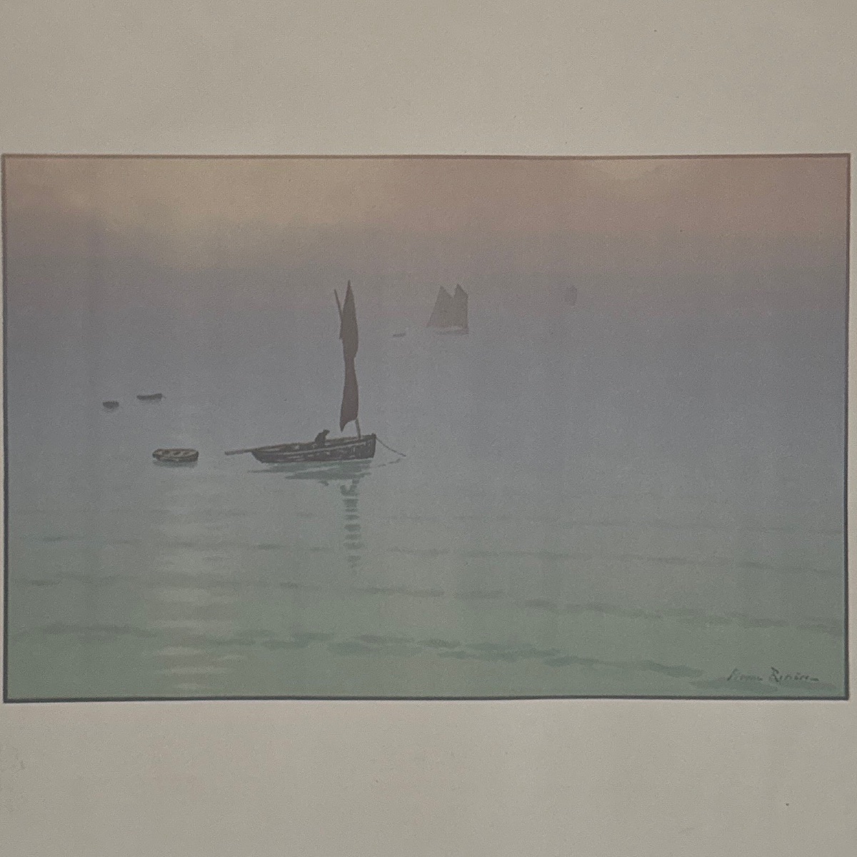 Lithograph By Henri Rivière, *the Beautiful Land Of Brittany*—*mist At Sea* -photo-4