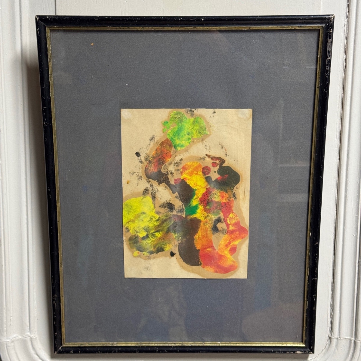 Œuvre originale composition abstraite en couleurs par Fernand Rolland-photo-2