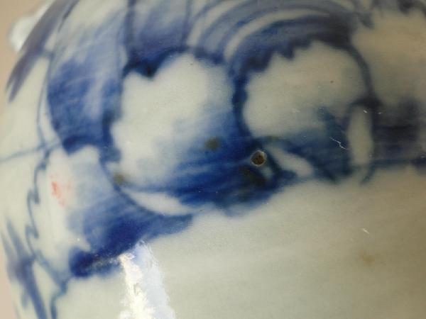 Vase Blue And White China A Decor Of Ancient Foliage-photo-8