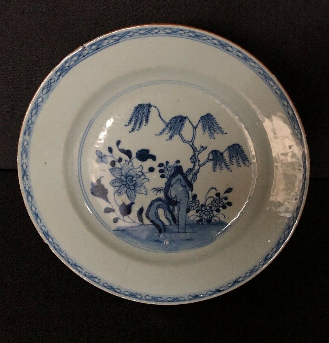 Porcelain Plate Decor Floral Blue And White China 18th-photo-2