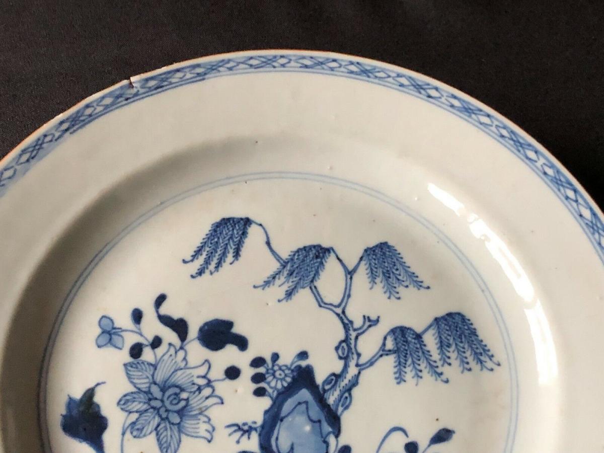 Porcelain Plate Decor Floral Blue And White China 18th-photo-6