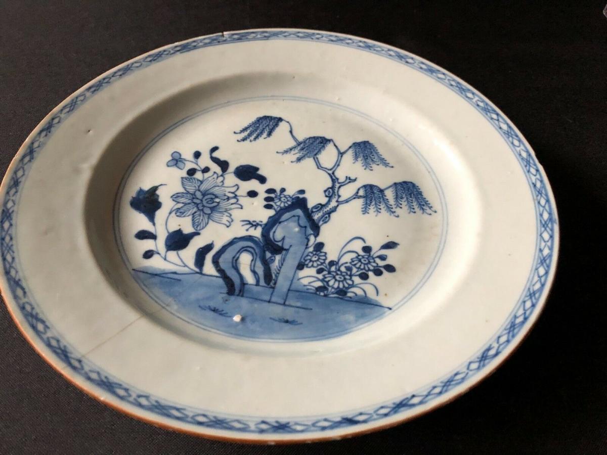 Porcelain Plate Decor Floral Blue And White China 18th-photo-7