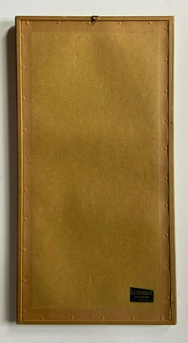 Oil On Cardboard By Bernardo Abstract Composition 1950-photo-4