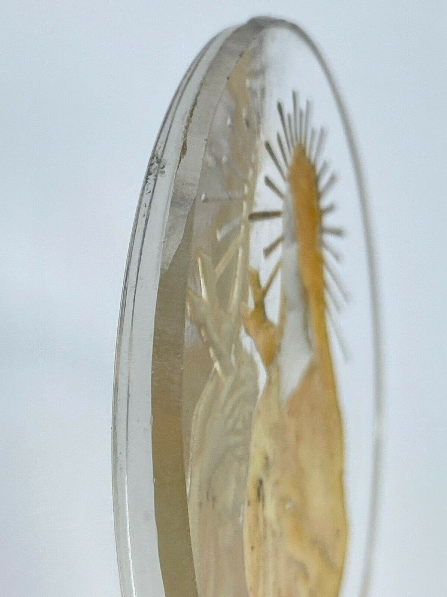 Intaille religieuse Sainte dans verre Fin XIXe-photo-8
