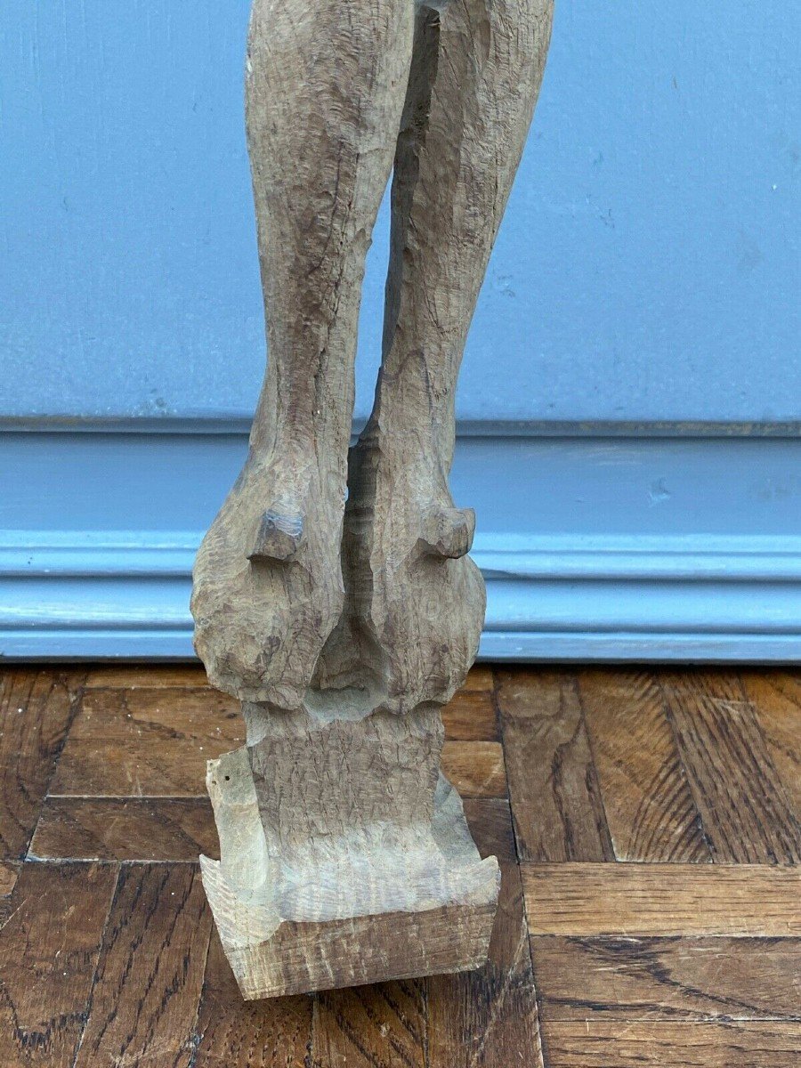 Christ XVIIIeme Bois Sculpte Drape-photo-4