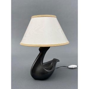 Lampe En Ceramique Jacques Blin Zoomorphe 1960 Couleur Noir Glace