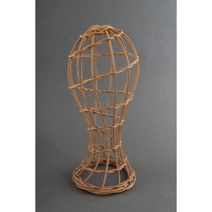 Marotte Hat Head Rattan Hatter Shop Head 1950