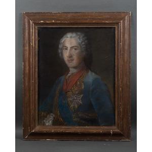 Portrait de Louis Ferdinand de France d'après M. Quentin de La Tour XVIIIe 