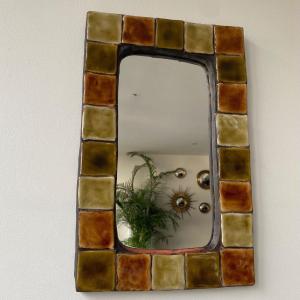 Ceramic Mirror By Mithé Espelt 1960