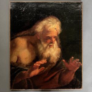 Oil On Canvas Portrait Of A Man Mythology 17th Century