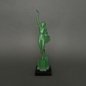 Statue Of A Nude Female Dancer Art Deco 1930 By Fayral Max Le Verrier