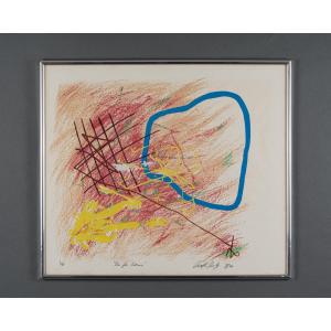 Lithographie abstraite Joseph Hanly Hanley 1984 One for Patricia 1/40