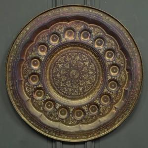 Oriental Copper Tea Tray 95.5 Cm 20th Century
