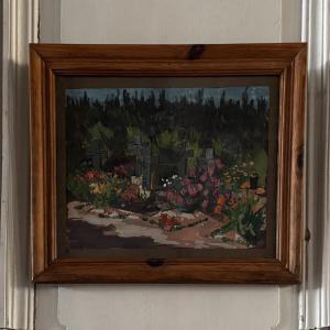 Gouache On Paper, Flowery Cemetery Of The Benedictines Of Craon 1945