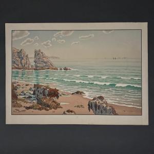 Lithographie par Henri Rivière Les Aspects de la Nature - La Mer