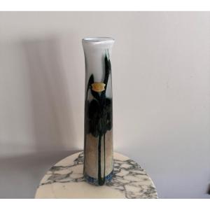 Multi-layered Glass Vase By Val-saint-lambert 20th Century