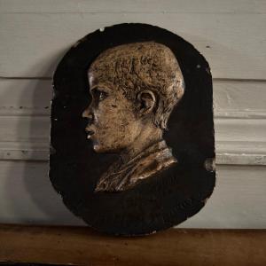 Studio Plaster Cast By Charles Filleul, Profile Of A Child, A Little Rascal
