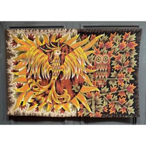 Bird Tapestry By A. Cornic 20th Century