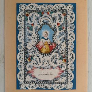 Canivet conventuel début XVIIIe représentant sainte Elisabetha