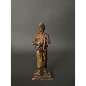 Polychrome Wooden Sculpture, China, Late 18th Century 