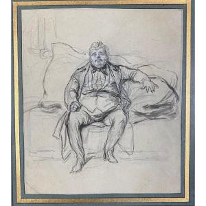 Dessin de Alexandre Dumas père par Paul Gavarni 