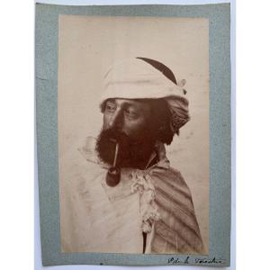 Photo albumine homme à la pipe