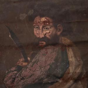 17th-century Oil On Canvas Depicting A Saint Or Warrior