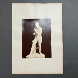 Photo albumine sculpture Damoxene Musée du Vatican XIXe 