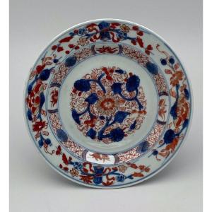 Imari Porcelain Plate With Floral Design Japan