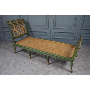 Chaise longue Récamier banquette lit de repos sphinx pieds griffes