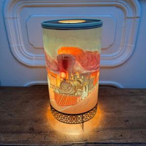 Lampe vintage vers 1960 Goodman mfg.co steaming décor de locomotive