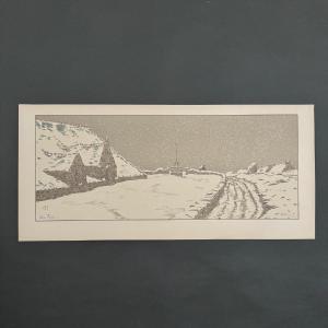Lithograph By Henri Rivière, *la Féérie Des Heures*—*la Neige*
