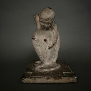 Studio Plaster Cast By Charles Filleul: Child Carrying An Amphora 