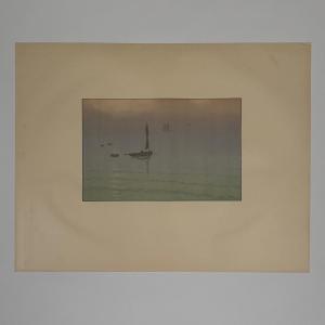 Lithograph By Henri Rivière, *the Beautiful Land Of Brittany*—*mist At Sea* 