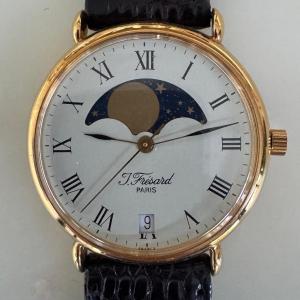 Montre J. Frésard Paris avec ciel étoilé doré et bleu