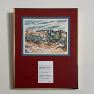 Landscape Lithograph From The South, Countersigned By Yves Brayer, 20th Century