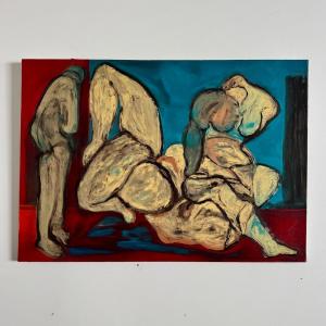 Oil On Canvas By Arssaga (alain Fernandez), Figurative Painting 