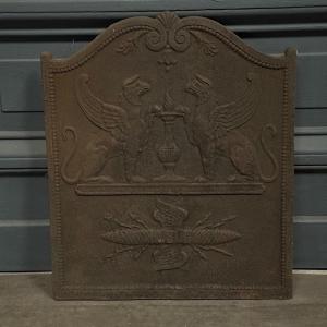 18th-century Cast-iron Mantelpiece With Griffin Decoration