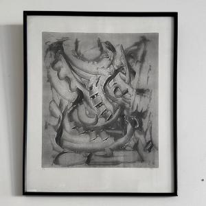 Calorigraphy By Jean-louis Vetter, Abstract Work, Countersigned, 20th Century