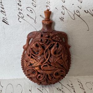 Corozo Rattle With A Floral And Fruit Design