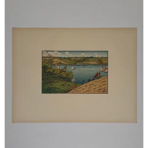 Lithograph By Henri Rivière Le Trieux In Kermarie