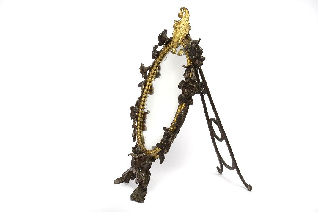 Miroir en bronze art nouveau-photo-2