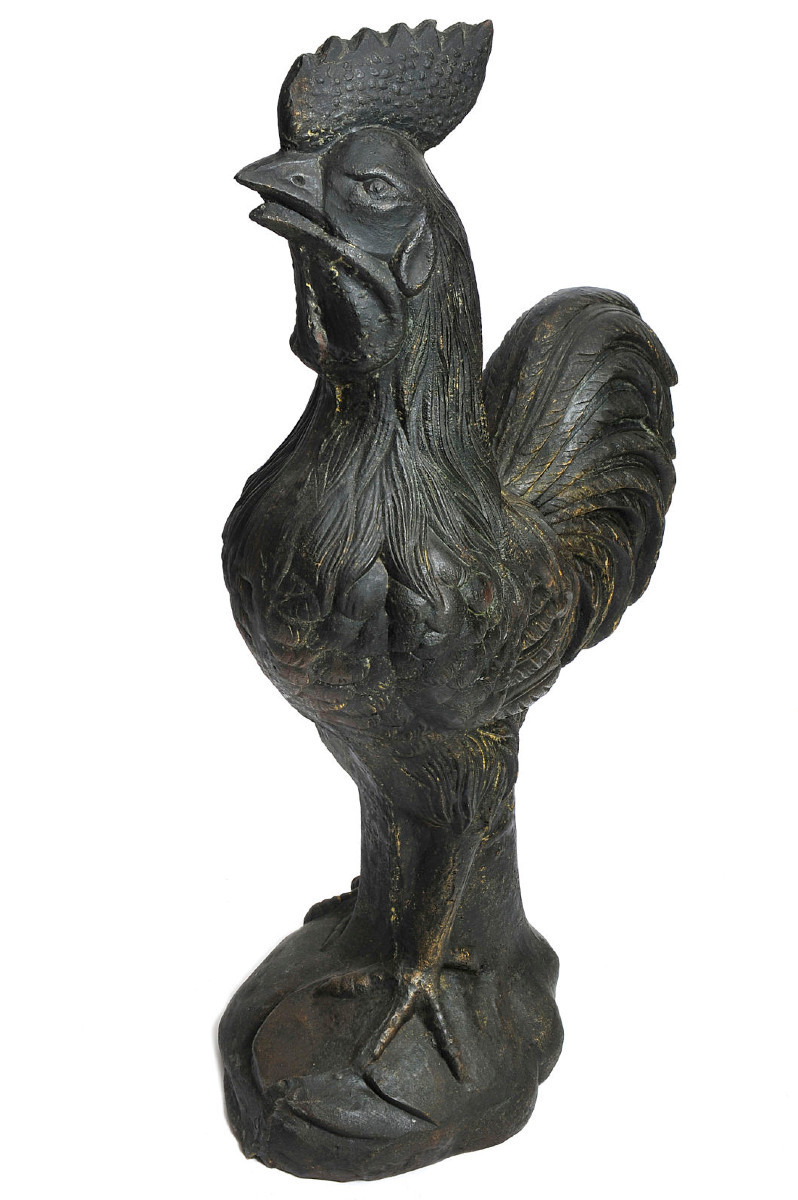 Grand coq en fonte