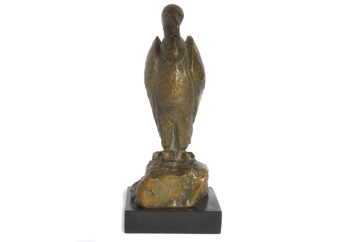 Rarissime bronze représentant un vautour-photo-4
